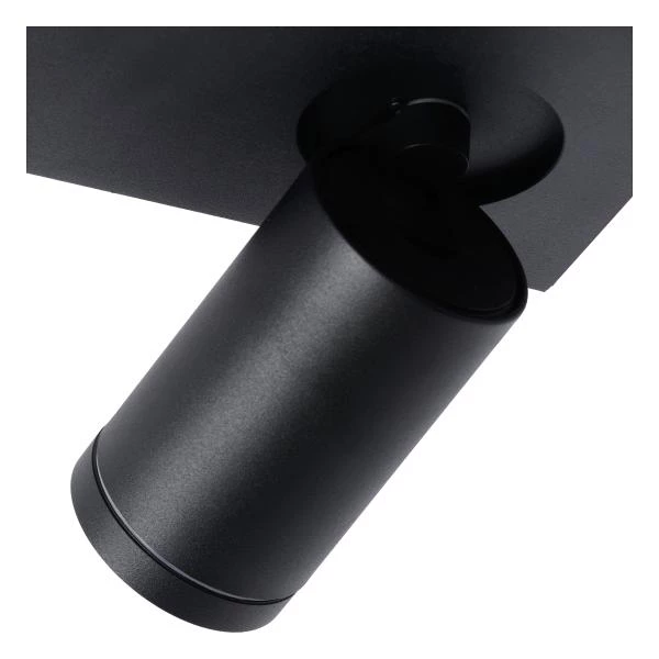Lucide TAYLOR - Plafondspot Badkamer - LED Dim to warm - GU10 - 4x5W 2200K/3000K - IP44 - Zwart - detail 2